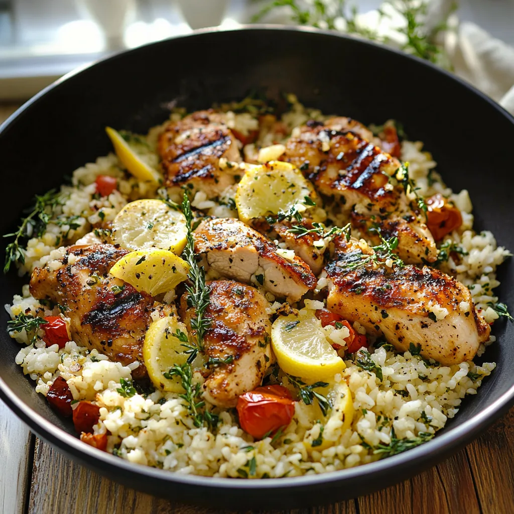 Greek Chicken with Lemon Rice