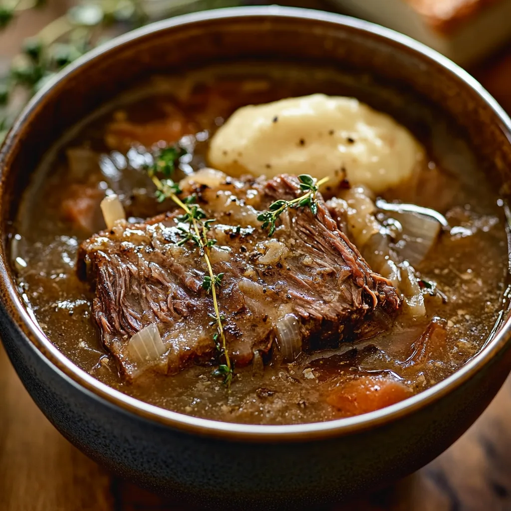 French Onion Beef Short Rib