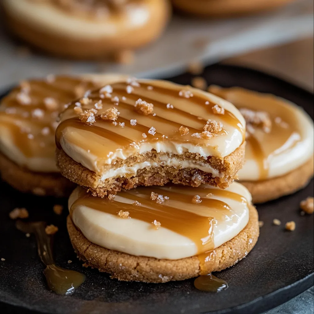 Crumbl Salted Caramel Cheesecake Cookies