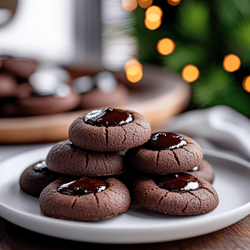 Chocolate Thumbprint Cookies