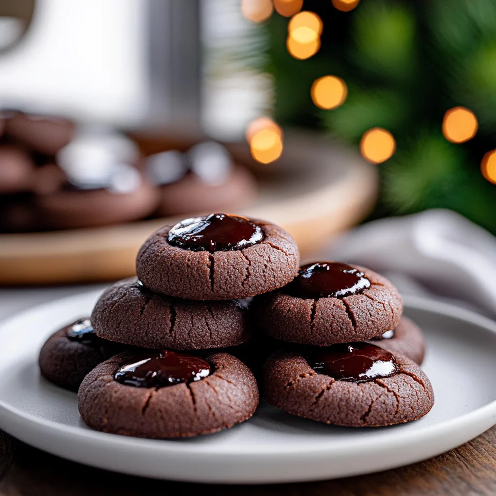 Chocolate Thumbprint Cookies