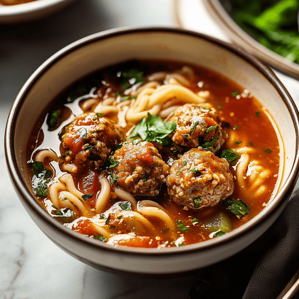 Italian Meatball Soup Bowl