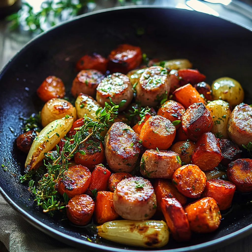 Sausage Dinner with Roasted Veggies