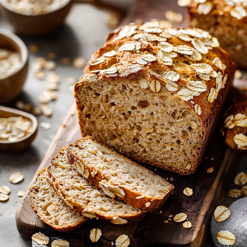 No-Knead Honey Oat Bread