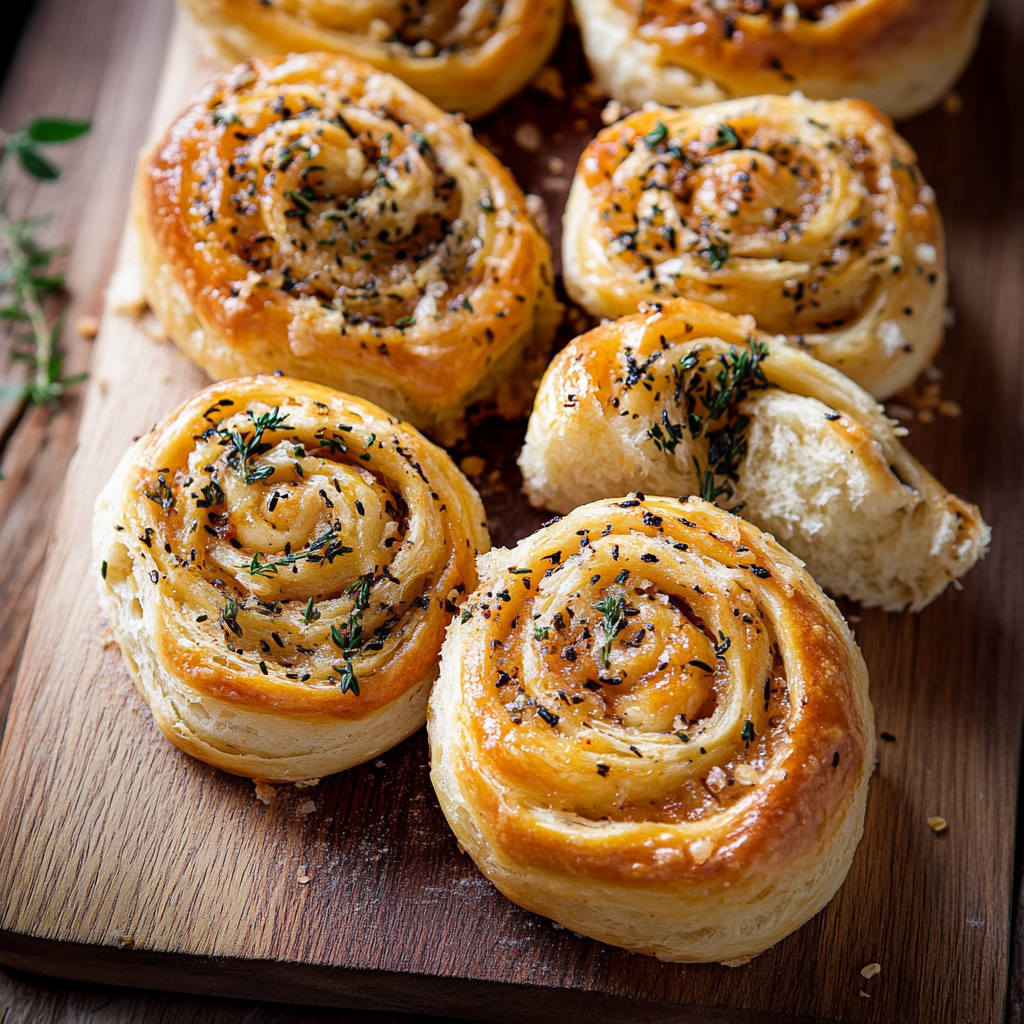 Herby Everything Cheddar Swirl Buns
