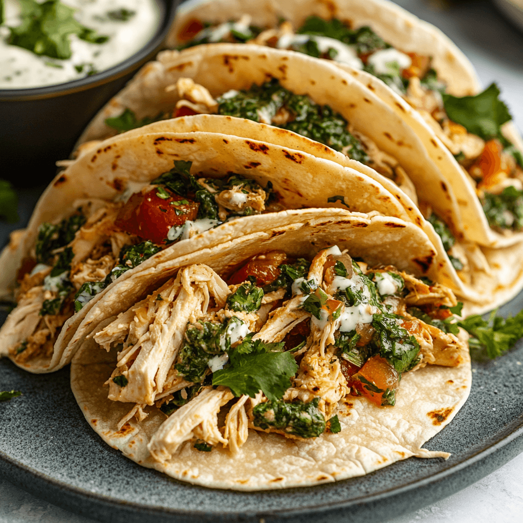 Shredded Chicken Tacos with Chimichurri SauceFAQs