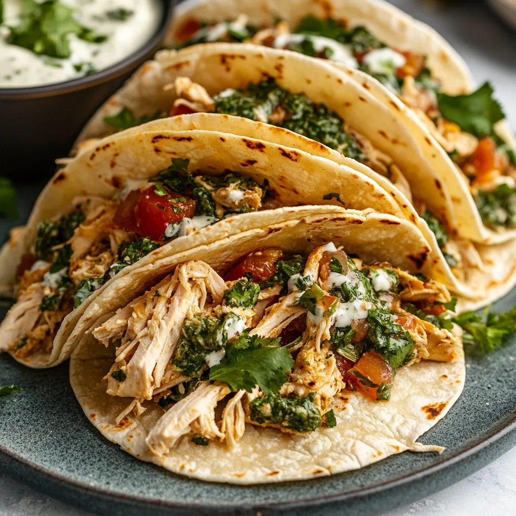 Shredded Chicken Tacos with Chimichurri SauceFAQs