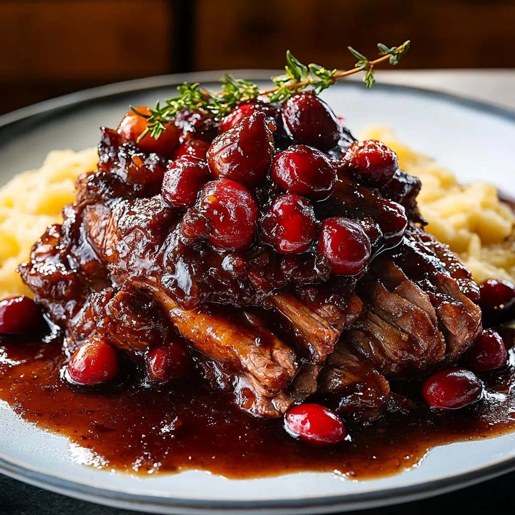 Cranberry Balsamic Roast Beef Plated