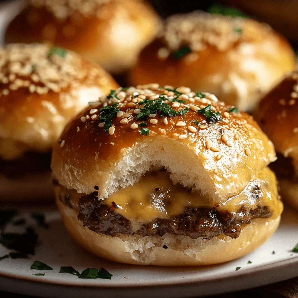 Garlic Parmesan Cheeseburger Bombs