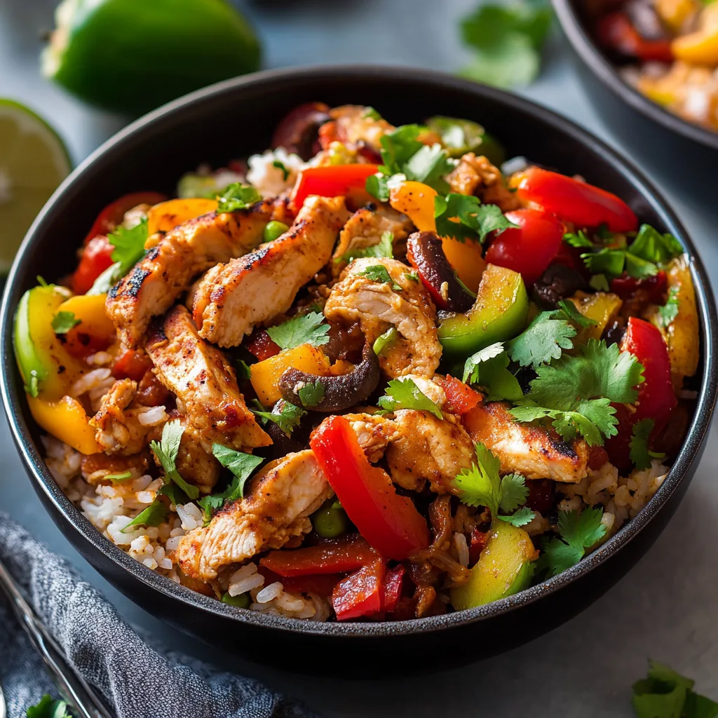 Chicken Fajita Rice Bowl
