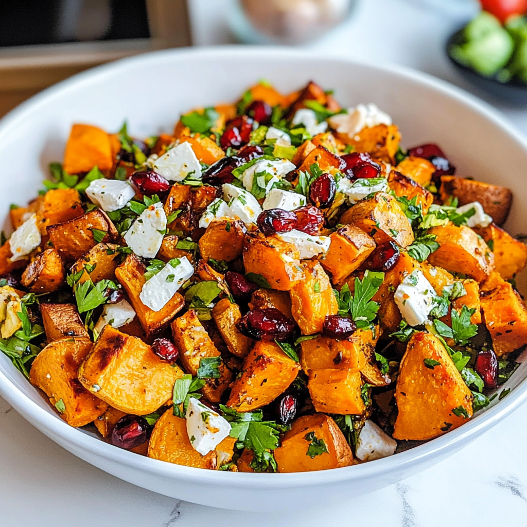 Roasted Sweet Potato Salad Recipe preparation