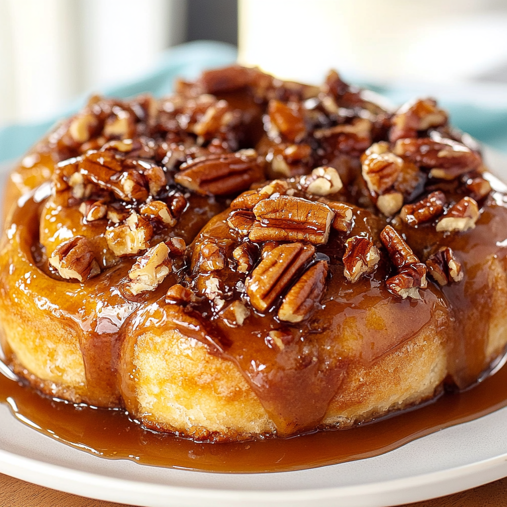 Sticky Buns with Pecan Topping Recipe preparation