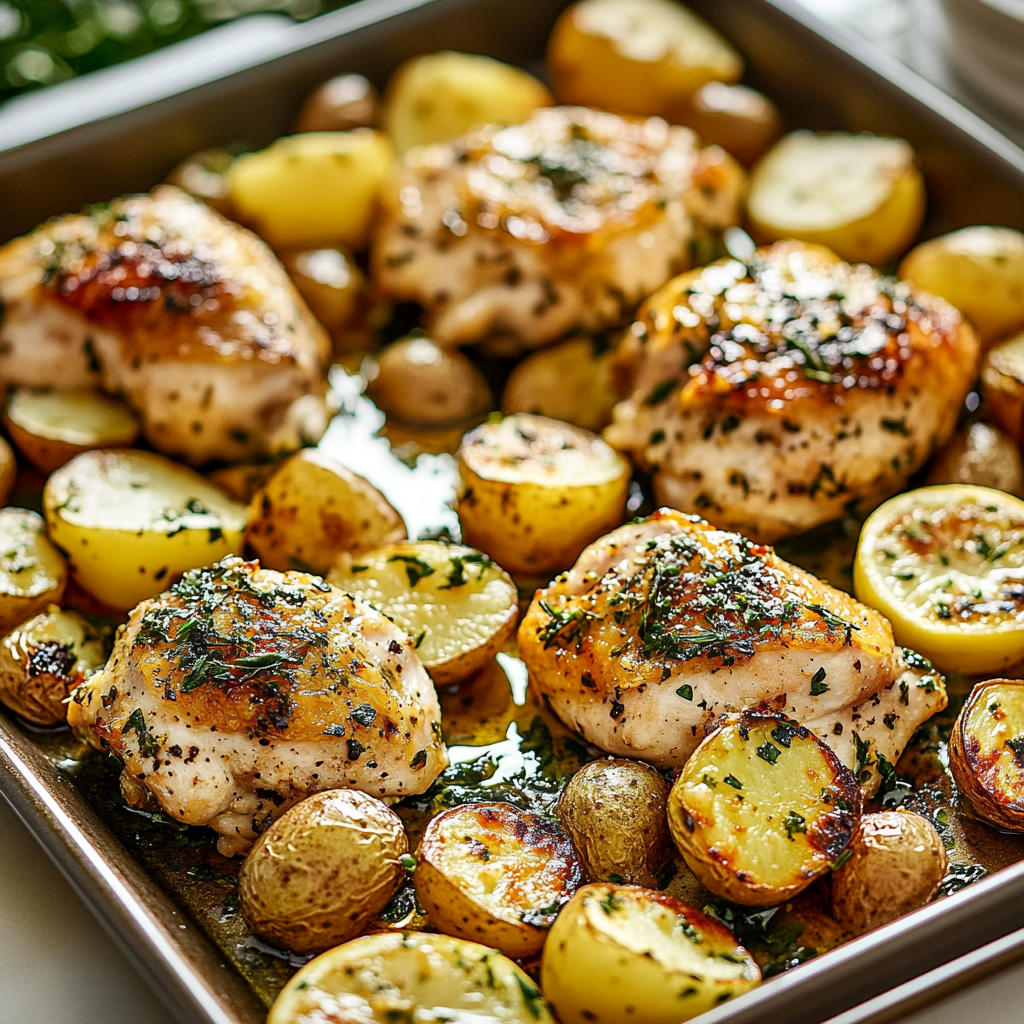 Herby Lemon Garlic Chicken Recipe preparation