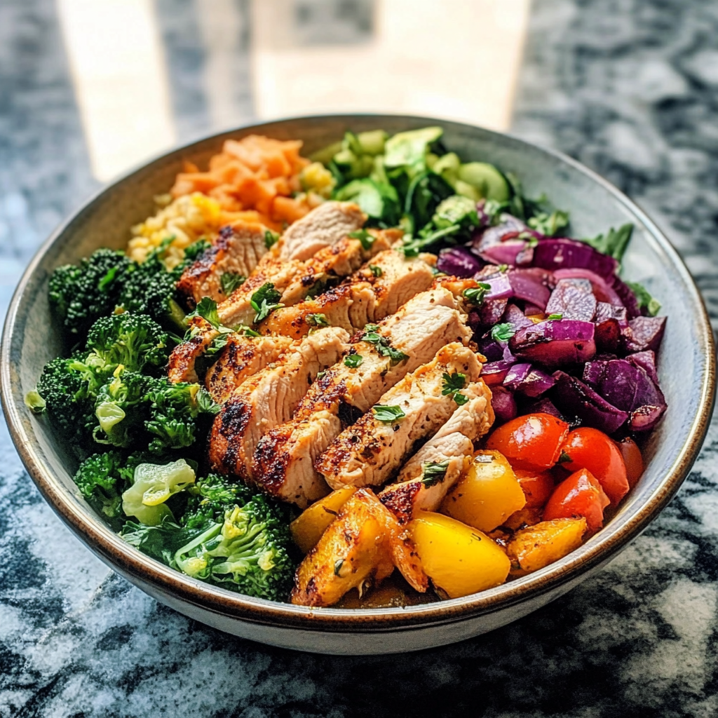 Chicken & Veggie Power Bowl Ingredients Recipe preparation