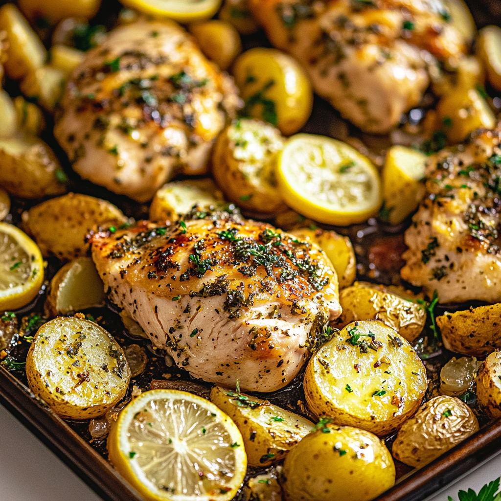 Herby Lemon Garlic Chicken Serving and storing
