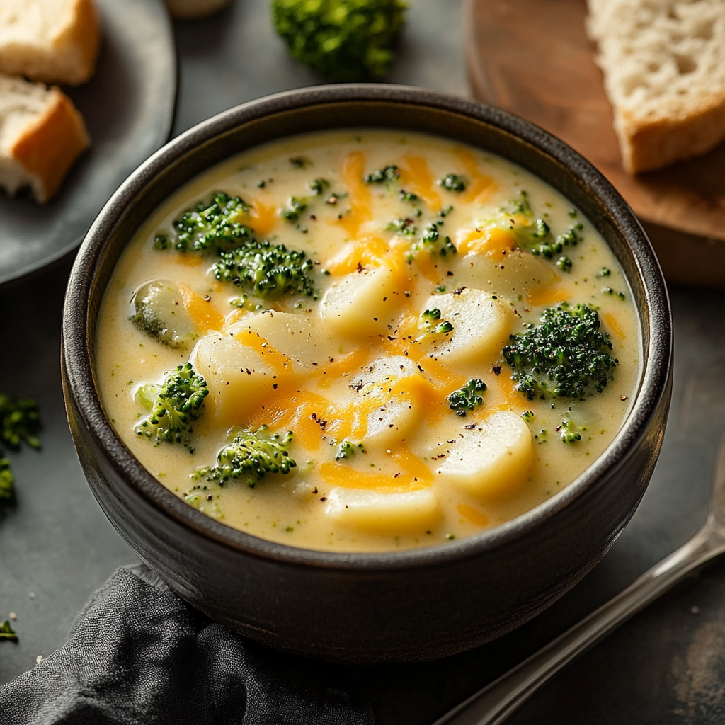 Cheesy-Crockpot-Potato-Broccoli-Soup Serving and storing