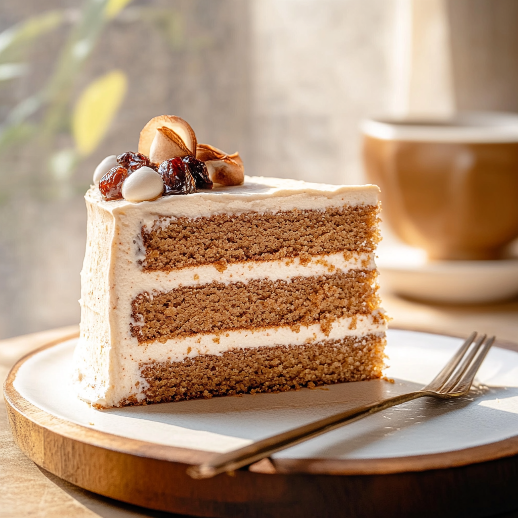 Chai Cake Slice Serving and storing
