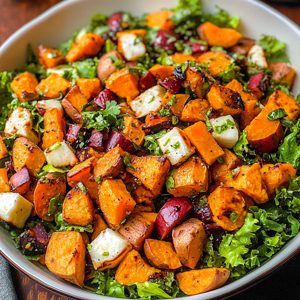 Roasted Sweet Potato Salad Serving and storing