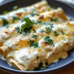 Cheesy Creamy White Chicken Enchiladas