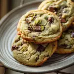 Pistachio Cream Chocolate Chip Cookies