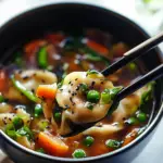Potsticker Soup Serving
