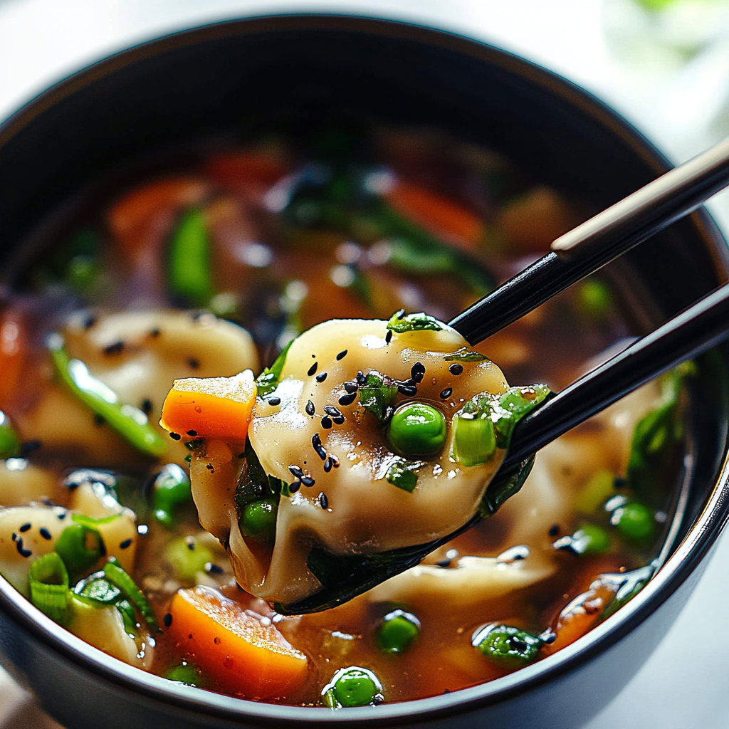 Potsticker Soup Serving