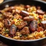 Cajun Sausage and Rice Skillet