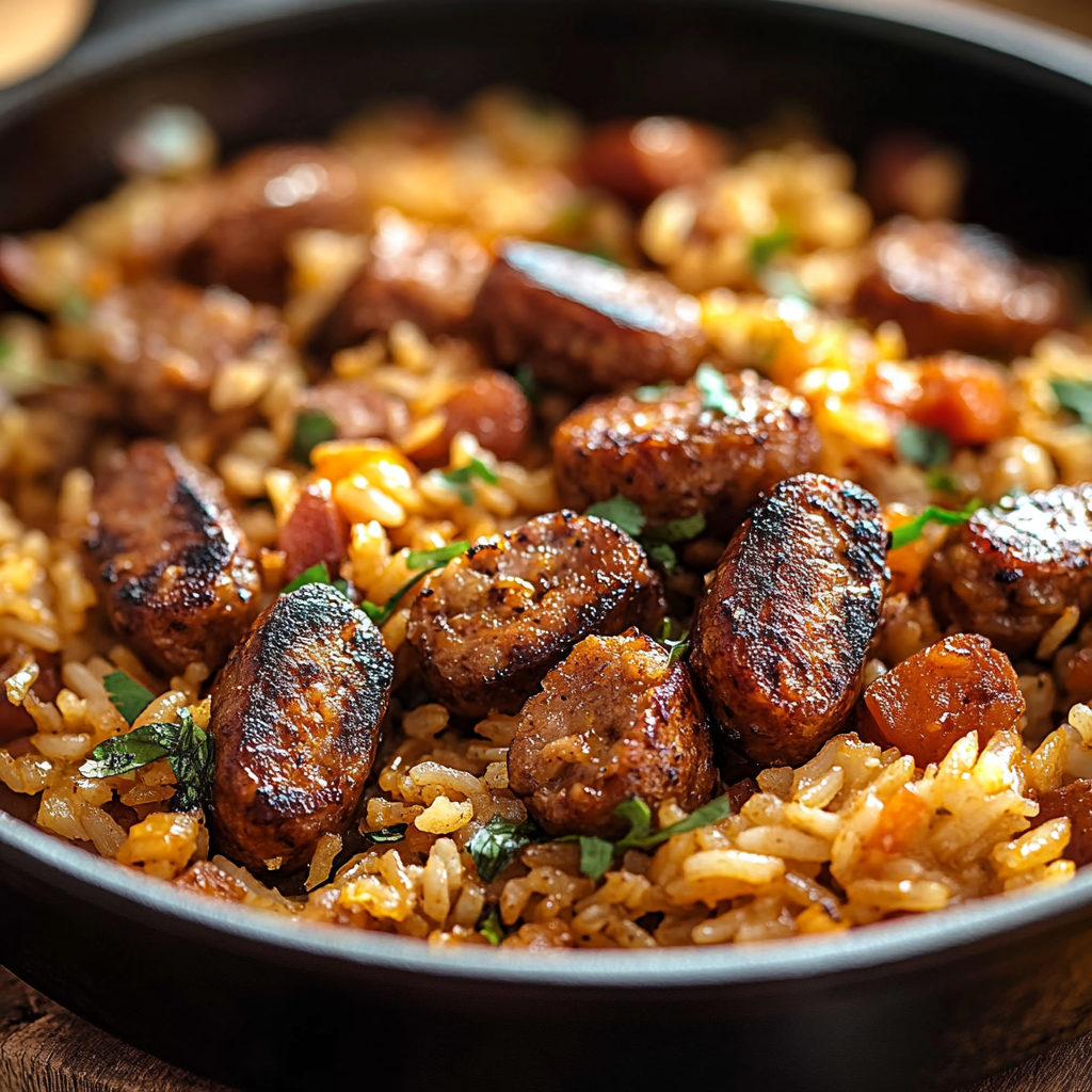 Cajun Sausage and Rice Skillet