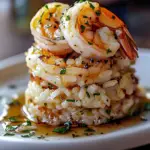 Garlic Butter Shrimp & Rice Stack