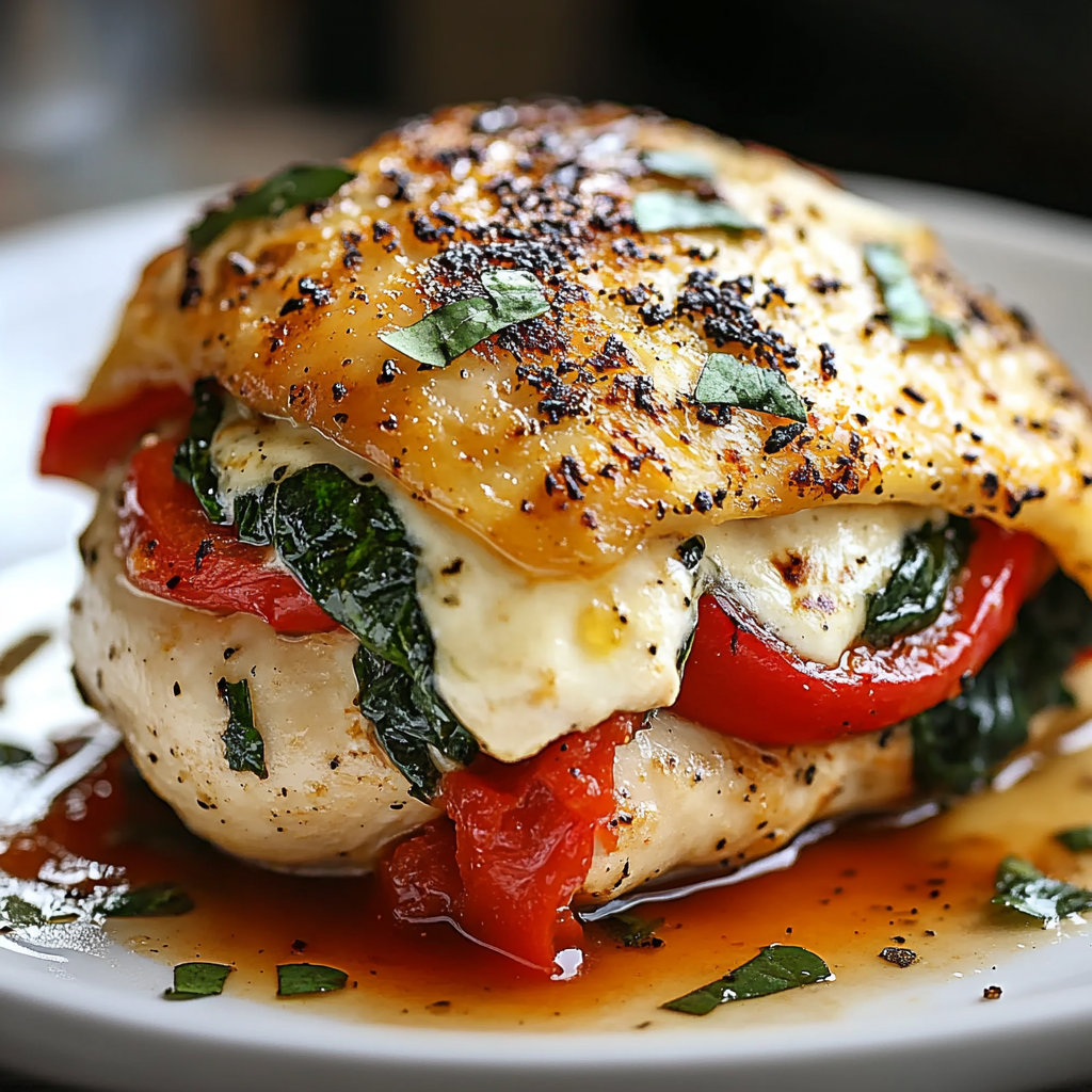 Stuffed Chicken Breast with Roasted Peppers