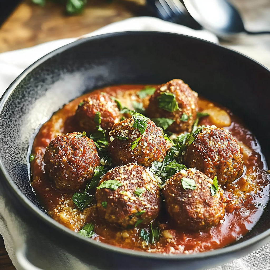 Vegan Meatballs on a Plate