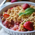 Strawberry Rhubarb Crisp Dessert