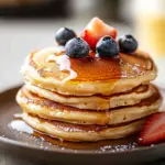 Fluffy Pancakes on a Plate