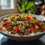 Beef and Pepper Rice Bowl