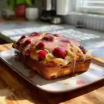 Glazed Strawberry Bread Freshly Baked