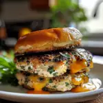 Cheddar Ranch Chicken Burgers