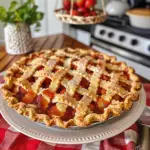 Strawberry Rhubarb Pie Freshly Baked