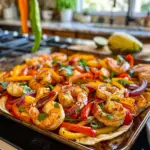 Sheet Pan Shrimp Fajitas Ready to Serve