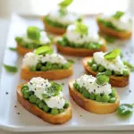 Spring Pea Ricotta Crostini