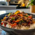 Beef and Pepper Rice Bowl