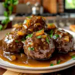 Salisbury Steak Meatballs Plated