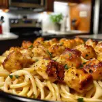 Garlic Butter Chicken Bites Pasta