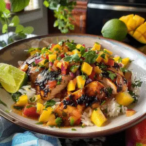 Memorial Day Mango Salsa Chicken
