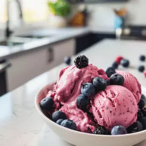 Memorial Day Berry Frozen Yogurt