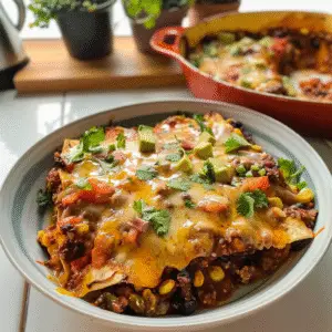 Beef Enchiladas in a Baking Dish