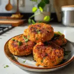 Salmon Patties Freshly Cooked