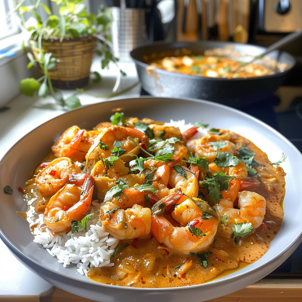 Coconut Curry Shrimp Dish