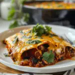Beef Enchiladas on a Plate