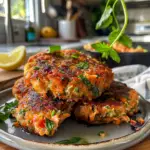 Salmon Patties on a Plate