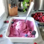 Memorial Day Berry Frozen Yogurt in a Bowl